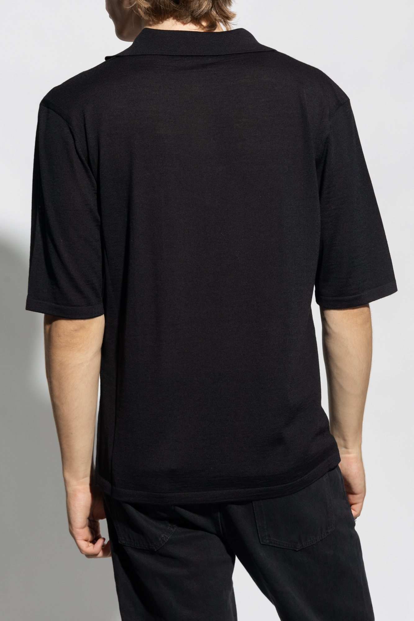 Black Wool polo shirt Saint Laurent - Vitkac Canada